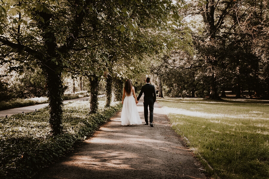 sesja poślubna w parku