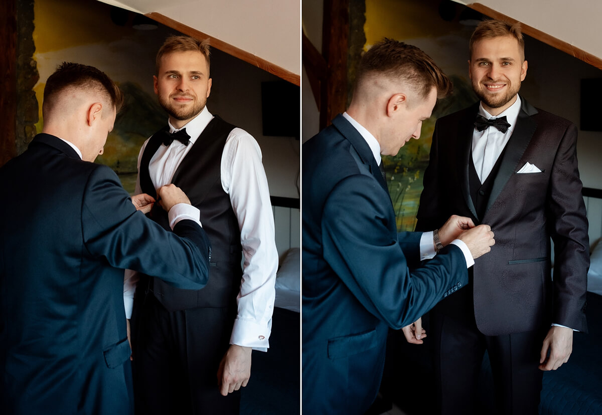 Stary Folwark Machnice Wzgórze 208 - przygotowania do ślubu Pana Młodego